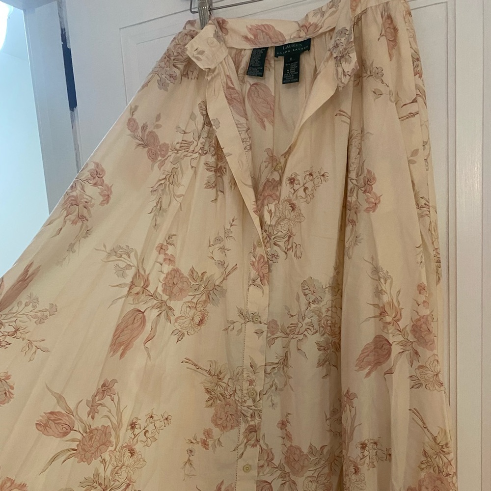 Lauren cotton chintz skirt
